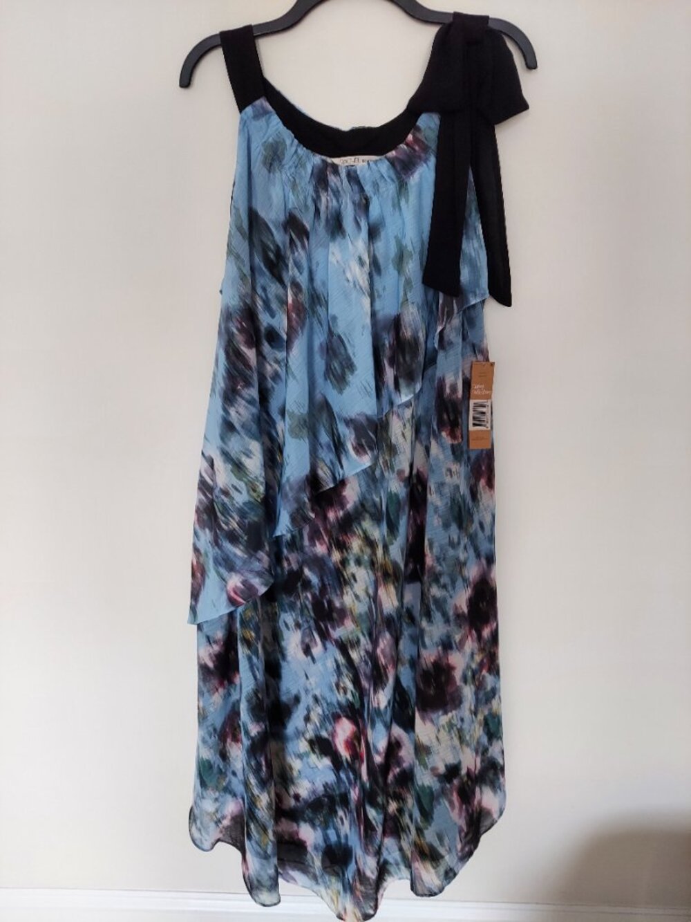 Rachel Rachel Roy printed chiffon sleeveless midi halter dress SZ 3X Polyester